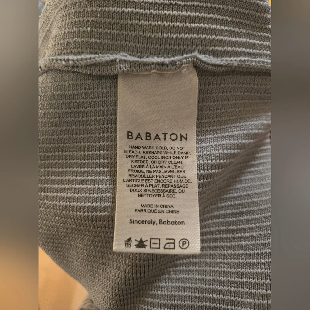Aritzia Babaton Grey blue ribbed bodycon dress - Picture 4 of 5